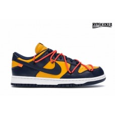 Nike Dunk Low Off White University Gold Midnight Navy